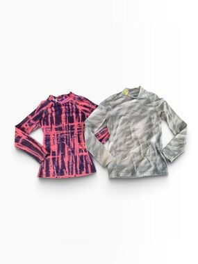 Under Armour Kids Long Sleeve Rash Guard Set - Pink & Gray